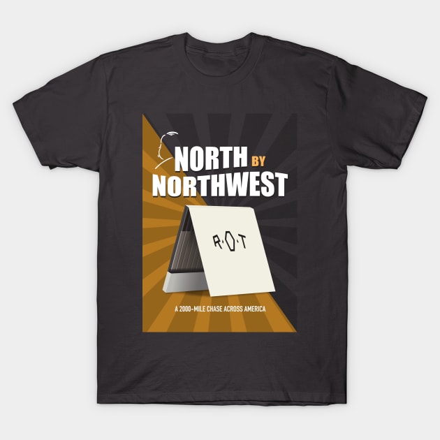 North by Northwest - Alternative Movie Poster T-Shirt by MoviePosterBoy